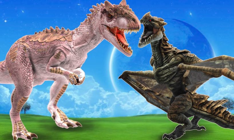 ALLOSAURUS vs Jurassic DRAGON | Animals Fights