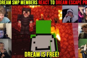All Dream SMP Members REACT to Dream ESCAPE Prison (lore)