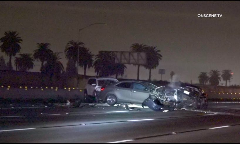 *CAUGHT ON CAMERA* Horrific Multi-Car Freeway Wreck (RAW FOOTAGE) | Los Angeles