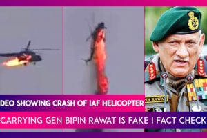 Fact Check: Video Showing Crash Of IAF Helicopter Carrying Gen Bipin Rawat Is Fake; Know Truth Here