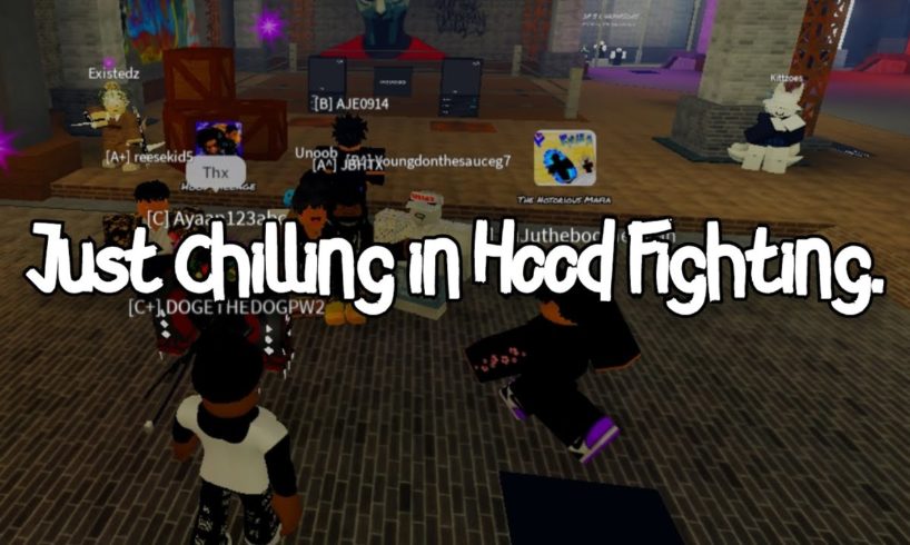 HOOD FIGHTING - JUST CHILLING w/ 1V1 + 2V2 GAMEPLAY - ROBLOX