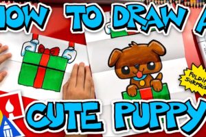 How To Draw A Puppy Present Folding Surprise