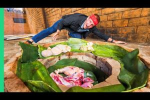 MEXICAN MEAT PIT!!! Ancient Underground Primitive Cooking Techniques!!!