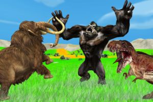 Mammoth Elephant Dinosaur King Kong Fight Giant Animal Fights Video Biggest Animals Epic Battle