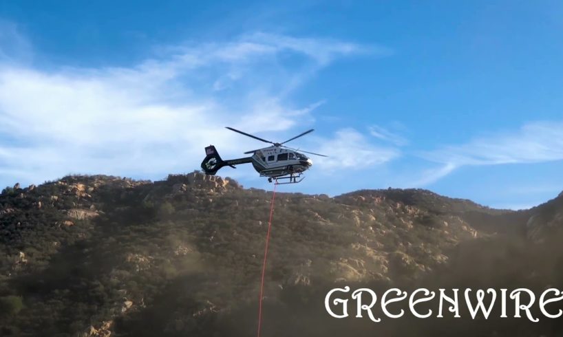Moment Injured Horse Is Airlifted To Safety By Rescue Chopper In California