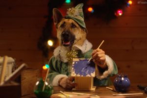 Santa's Elves - Dogs and Cats with Human Hands Making Toys - Freshpet