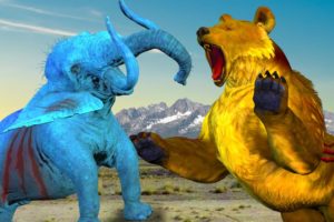 Wild Bear vs Python, Scorpion, Godzilla vs Mammoth Elephant | Forest Animals Fights Attacks Videos