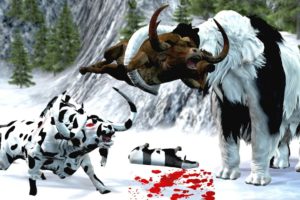 Zombie Mammoth Vs Giant Buffalo | Animal Fight Mammoth Animal Epic Battle
