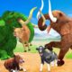 Zombie Woolly Mammoth vs Cow Cartoon Fight Cartoon Cow Saved By Elephant Giant Animal Fights Videos