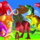 10 Dinosaurs vs Zombie Mammoths Giant Animal Fights Baby Elephant Saved By Mammoths Wild Animals