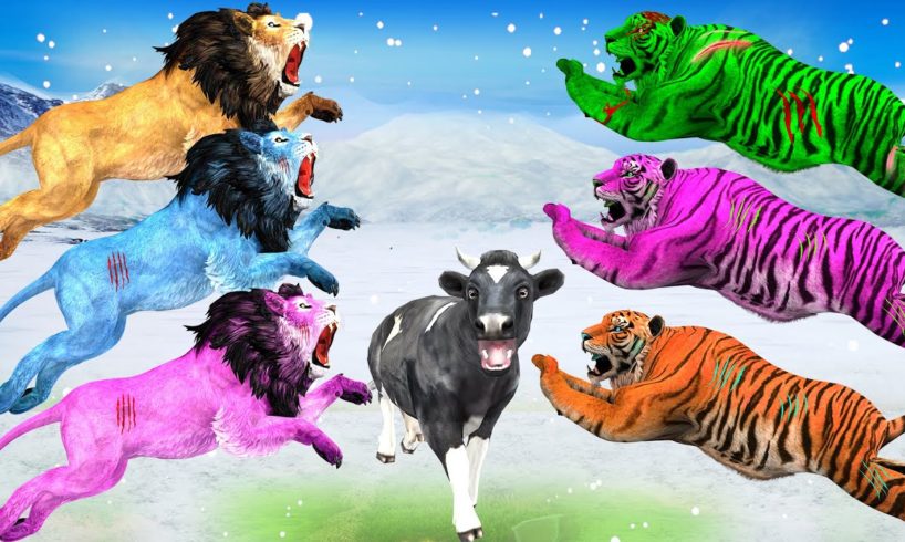 10 Zombie Lions vs Giant Tiger Fight Cow Rescue Woolly Mammoth Animal Epic Battle Wild Animal Fights