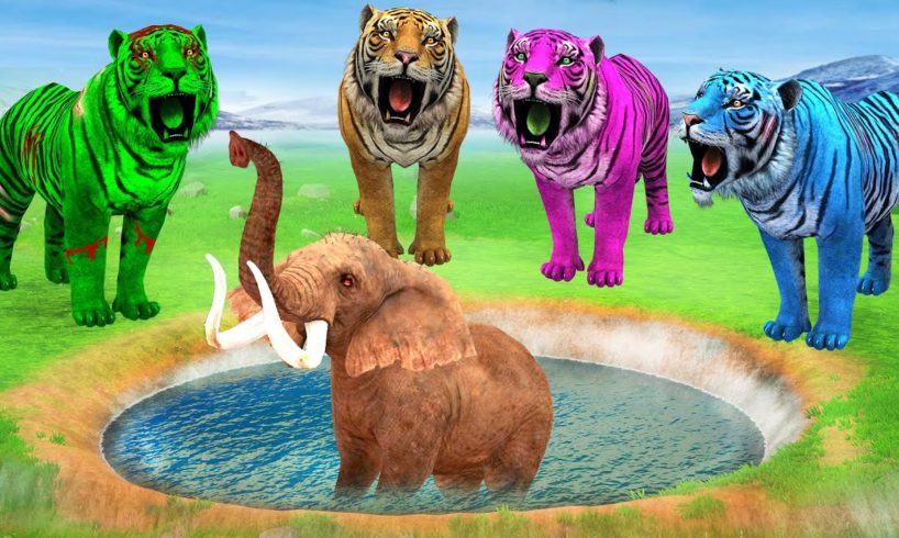10 Zombie Tigers vs Baby Elephant Resuce Saved By Woolly Mammoth Elephant Wild Animal Fights Video