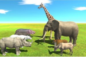 ANIMALS FIGHTS 4 VS 4 ⚡!battle of kings! 👑 Animal Revolt Battle Simulator!