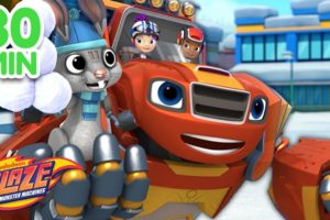 Blaze & AJ Winter Rescues w/ Gabby! | 30 Minute Compilation | Blaze and the Monster Machines