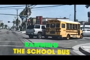 Criminal Ramming the School Bus. High Speed Chases & Police Activity.