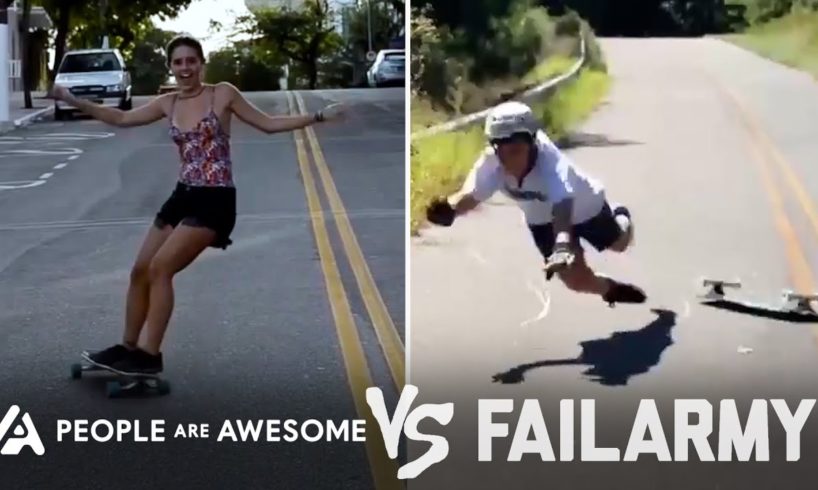 Downhill Longboard Wins Vs. Fails & More! | People Are Awesome Vs. FailArmy