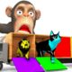 Funny Monkey Truck with 3D Adventure Animals & Excavator Toys - العربية Animation for Kids