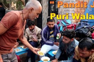 Hard Working Popular " Pandit Ji Puri Wala " | Price 6 Piece 20 Rs/ | Kanpur Street Food