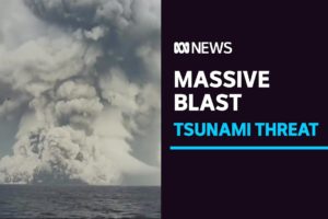 Huge underwater volcanic eruption sends tsunami waves crashing through Tonga | ABC News