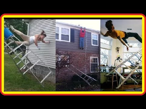 Ladder Fails Compilation Mashup of People Falling Off Ladders