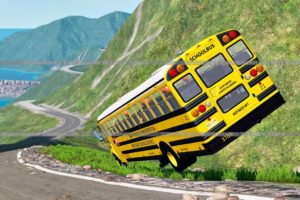 School Bus crashes #41 BeamNG Drive #shorts