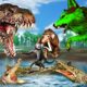 Zombie Wolf vs Dinosaur Fight Monkey Saved By Woolly Mammoth Elephant Giant Wild Animal Fights Video