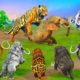 10 Zombie Mammoths vs 10 Zombie Tigers Fight Baby Elephant Saved By Woolly Mammoth Animal Fights