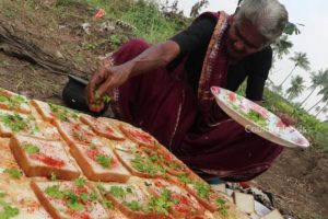 100 Years Old Granny Making BIGGEST BREAD OMELETTE | Biggest Omelette| Traditional Style OMELETTE