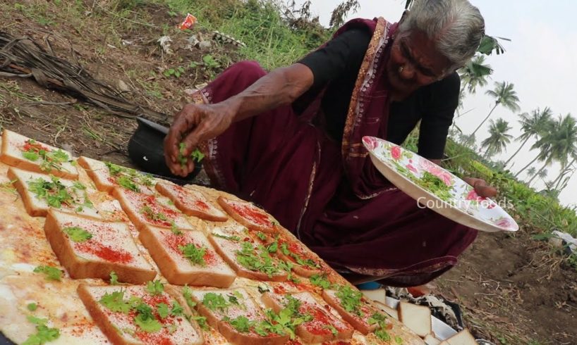 100 Years Old Granny Making BIGGEST BREAD OMELETTE | Biggest Omelette| Traditional Style OMELETTE