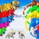 5 Woolly Mammoths Vs Tiger Animal Fight | Mammoth Elephant Save Polar Bear from Giant Tiger Attack
