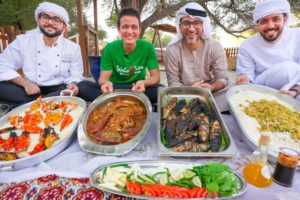 Amazing Arabian Food!! HUGE SEAFOOD BBQ Fish + Shrimp in Dubai, UAE!