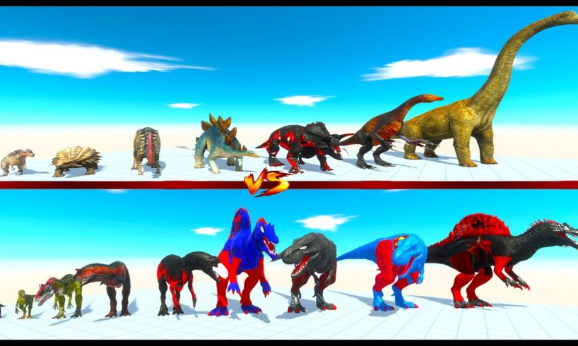 CARNIVORE DINOSAURS vs HERBIVORE DINOSAURS Tournament - Animal Revolt Battle Simulator ARBS