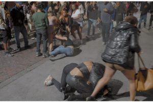 Crazy fight Girl Brawl 1-30-2022 6th Street Austin Texas