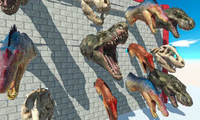 Dinosaur Heads on the Wall - Animal Revolt Battle Simulator