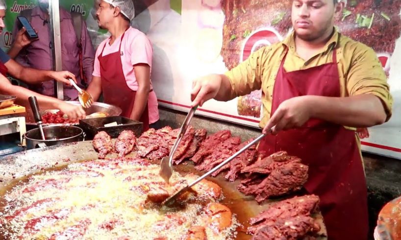 Famous Baba Star Fish Fry | Huge Fish Fry & Chicken Fry Selling | 50 Rs/ Plate | Indian Street Food