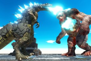 GODZILLA Fights Kong on Aircraft Carrier - Animal Revolt Battle Simulator