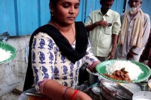 Hard Working Lady ( Swati ) Selling Unlimited Non Veg ( Mutton ) Thali 80 Rs/ |Hyderabad Street Food