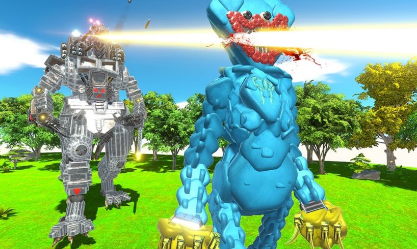 MECHAGODZILLA Fights Huggy Wuggy - Animal Revolt Battle Simulator