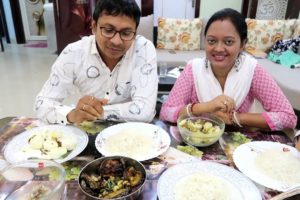 Alu Seddho Dim ( Dinner ) | Rice | Ilish Mach | Bata Mach | Chuno Mach | Kachu Shak | Mocha Ghanta