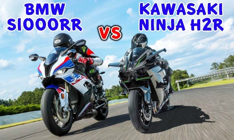 BMW S1000RR VS Kawasaki Ninja H2R Top Speed Flyby.
