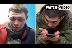 Captured Russian soldiers weep after surrendering in Ukraine