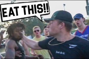 HUGE Fight Breaks Out At Frat House! 5v5 Basketball!