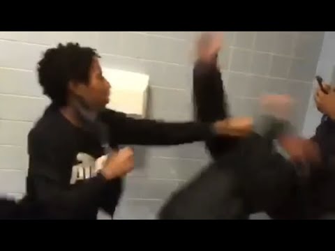 Lil niggas going hard at each other #fight #fighting #fightvideos #hood #hoodfights #schoolfight