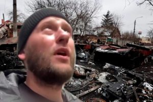 Missile Strikes as Ukrainian Man Shoots Selfie Video