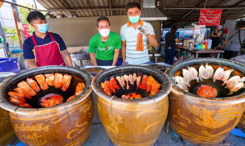 Tandoori Pork Belly!! THAI STREET FOOD -  Insane Crispy Meat Tour in Chiang Mai, Thailand!