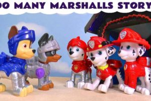 Too Many Toy Paw Patrol Marshall Pups for the Rescue Knights Story