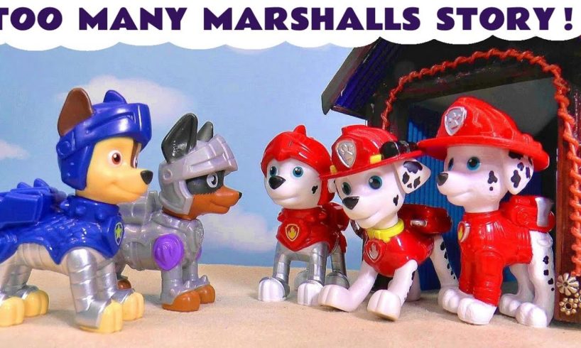 Too Many Toy Paw Patrol Marshall Pups for the Rescue Knights Story