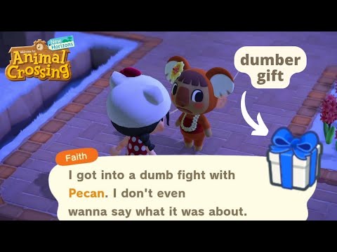 When the Apology Is Worse Than the Fight | Animal Crossing Villagers | ACNH Faith & Pecan Gift