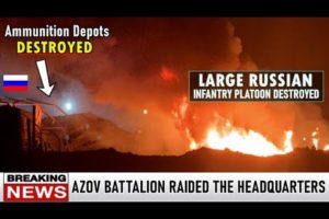 A Large Russian infantry platoon destroyed by Ukrainian elite forces in Mariupol!