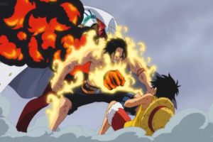 Ace sacrificed his life to save Luffy's life, Luffy broke down after Ace's death